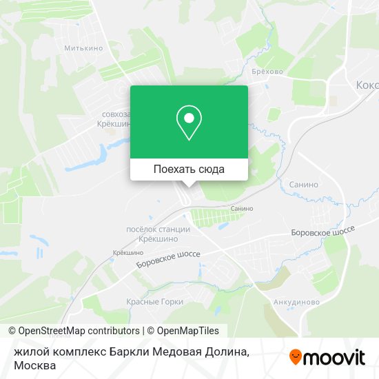 Карта жилой комплекс Баркли Медовая Долина
