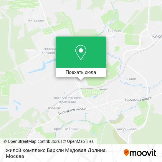 Карта жилой комплекс Баркли Медовая Долина