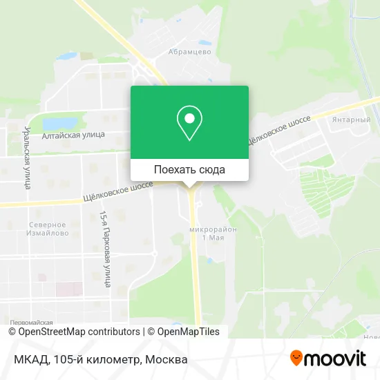 Карта МКАД, 105-й километр