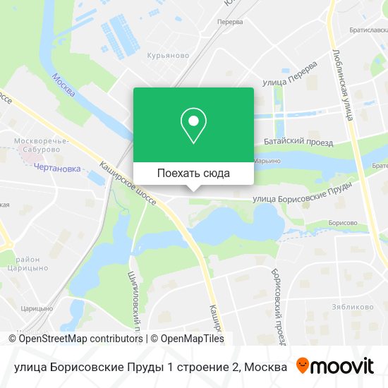 Карта улица Борисовские Пруды 1 строение 2