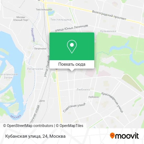 Карта Кубанская улица, 24