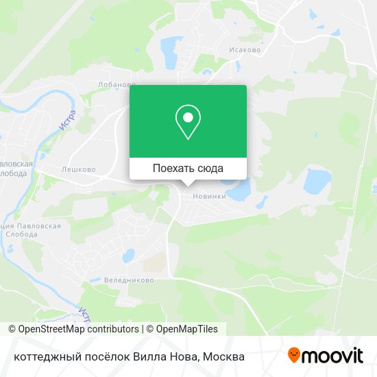 Карта коттеджный посёлок Вилла Нова