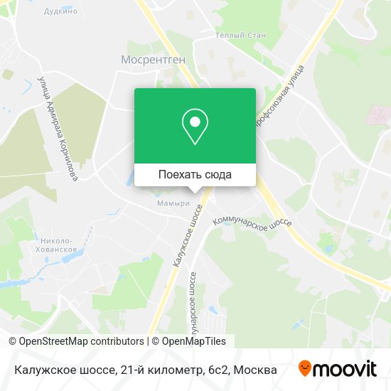 Карта Калужское шоссе, 21-й километр, 6с2
