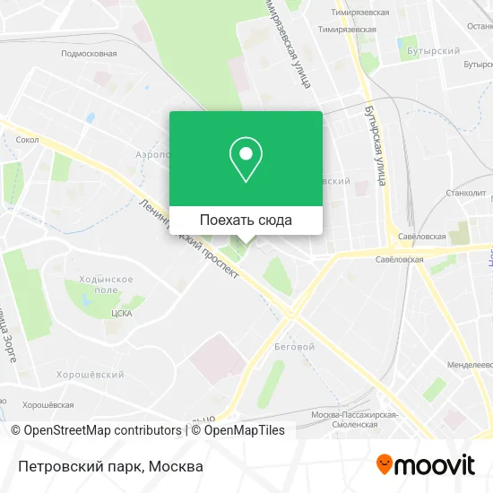 Карта Петровский парк