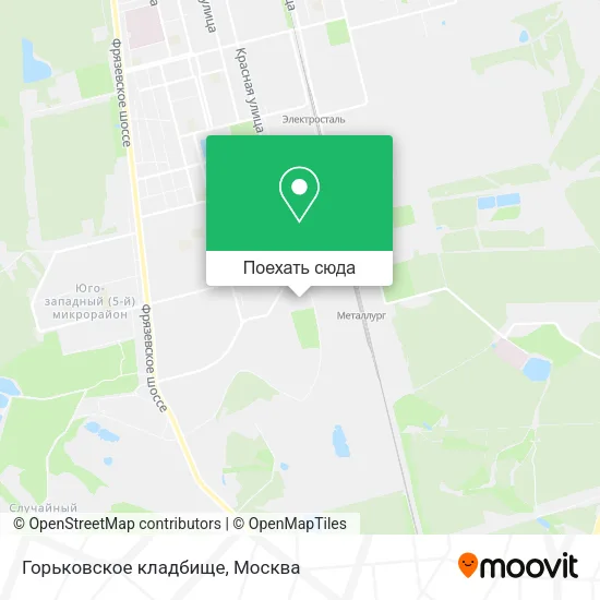 Карта Горьковское кладбище