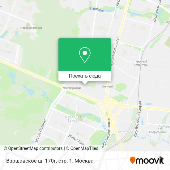 Карта Варшавское ш. 170г, стр. 1