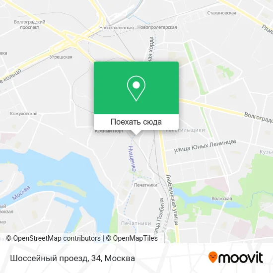 Карта Шоссейный проезд, 34