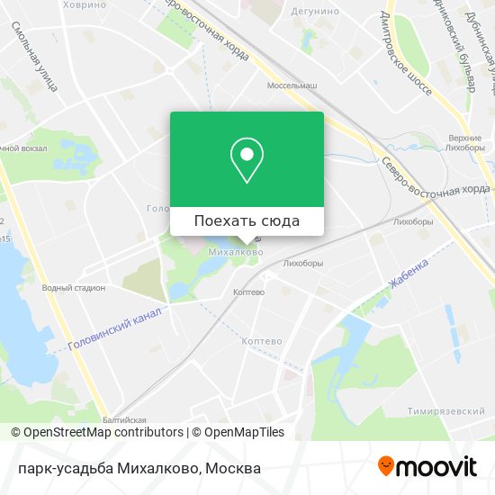 Карта парк-усадьба Михалково
