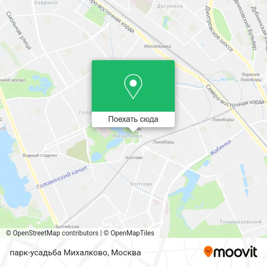 Карта парк-усадьба Михалково
