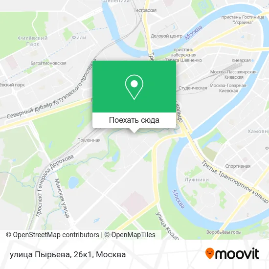Карта улица Пырьева, 26к1