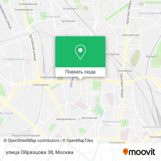 Карта улица Образцова 38