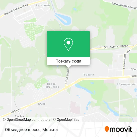 Карта Объездное шоссе