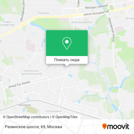 Карта Разинское шоссе, 69