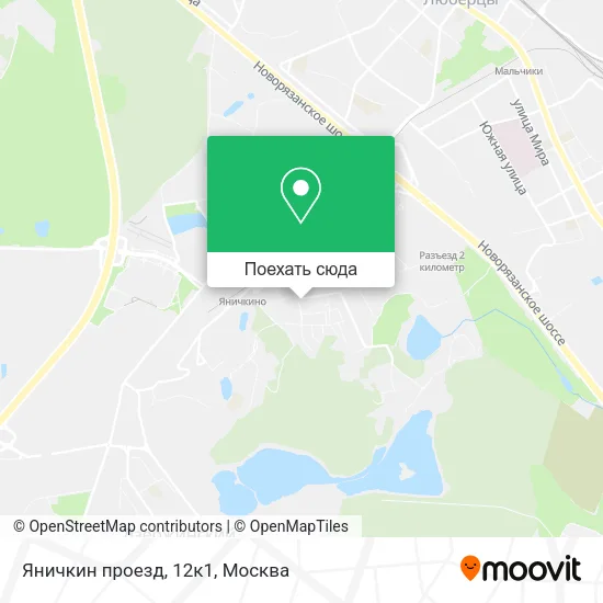 Карта Яничкин проезд, 12к1