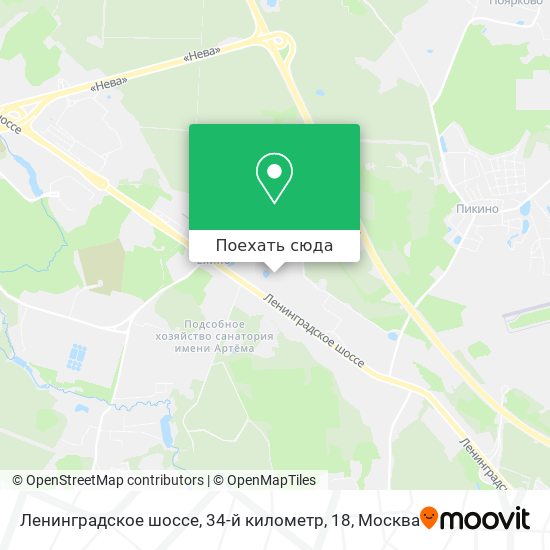 Карта Ленинградское шоссе, 34-й километр, 18