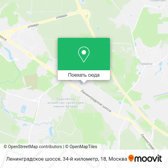 Карта Ленинградское шоссе, 34-й километр, 18