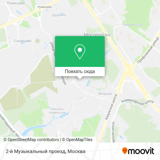 Карта 2-й Музыкальный проезд