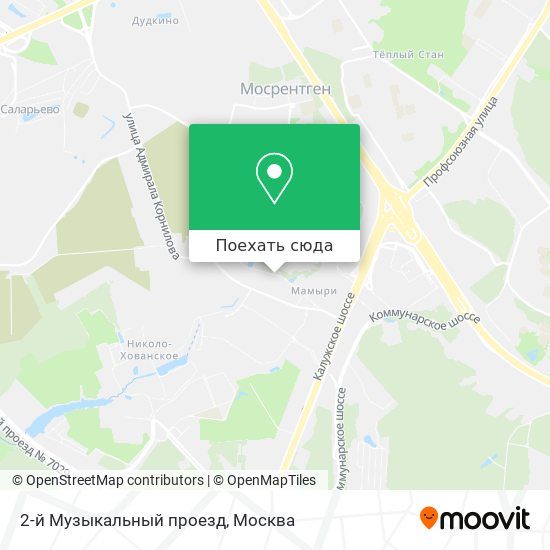 Карта 2-й Музыкальный проезд