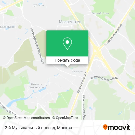 Карта 2-й Музыкальный проезд