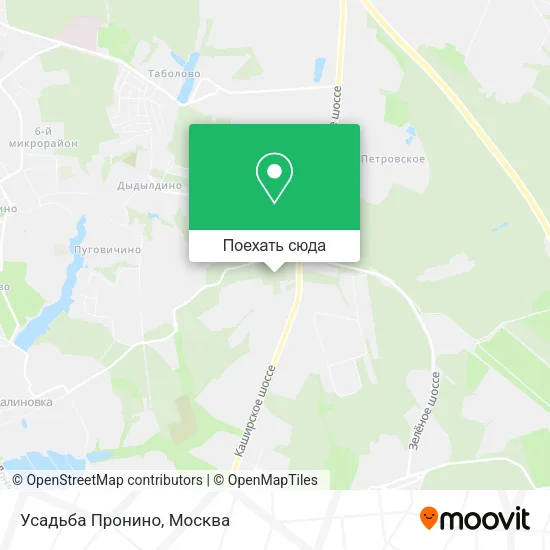 Карта Усадьба Пронино