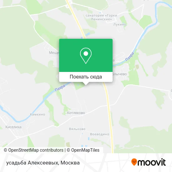 Карта усадьба Алексеевых