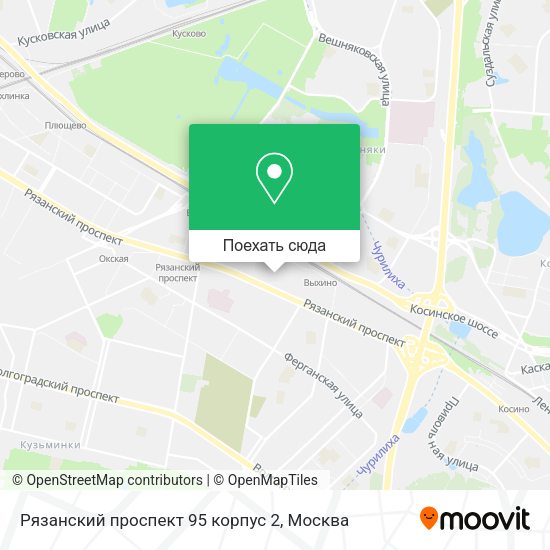 Карта Рязанский проспект 95 корпус 2