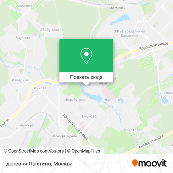 Карта деревня Пыхтино