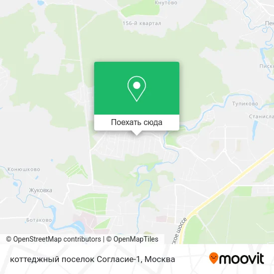 Карта коттеджный поселок Согласие-1