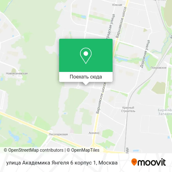 Карта улица Академика Янгеля 6 корпус 1