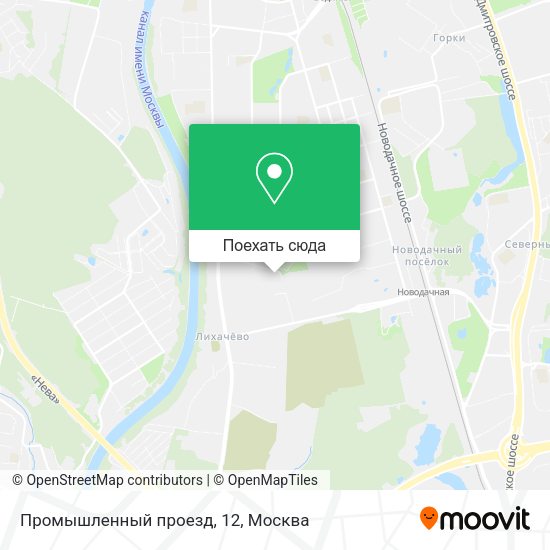 Карта Промышленный проезд, 12