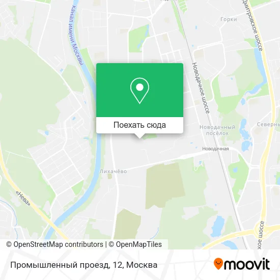 Карта Промышленный проезд, 12