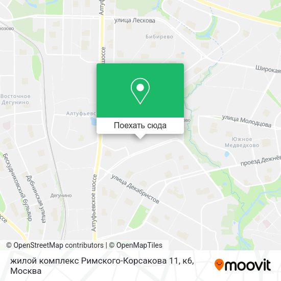 Карта жилой комплекс Римского-Корсакова 11, к6