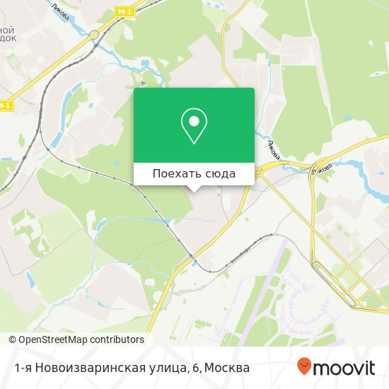 Карта 1-я Новоизваринская улица, 6