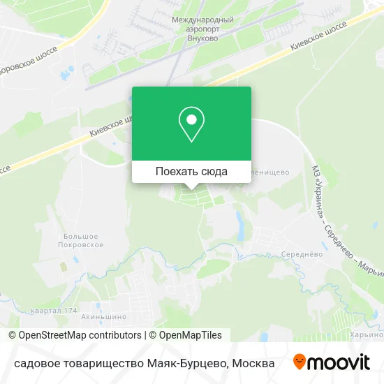 Карта садовое товарищество Маяк-Бурцево