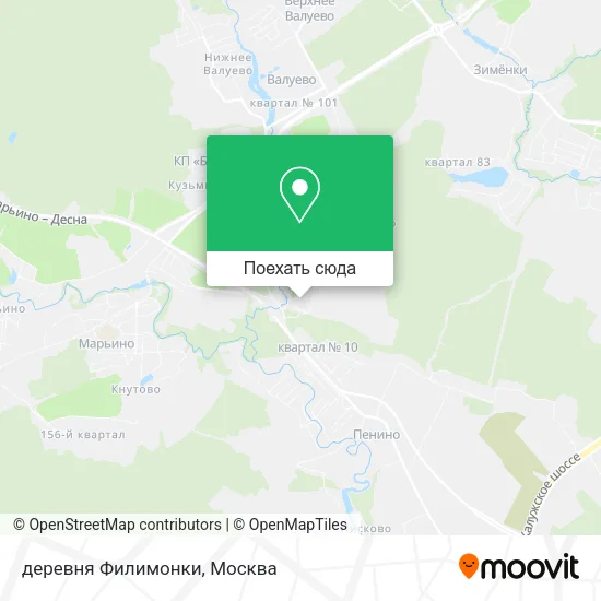 Карта деревня Филимонки