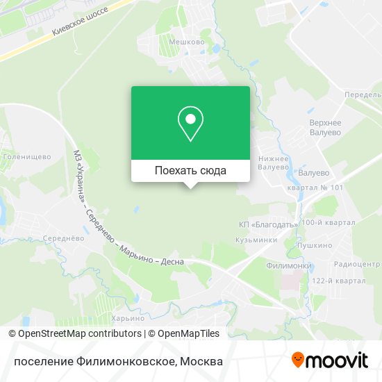 Карта поселение Филимонковское