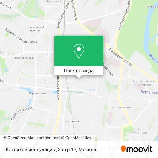 Карта Котляковская улица д.3 стр.13