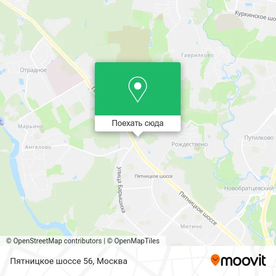 Карта Пятницкое шоссе 56