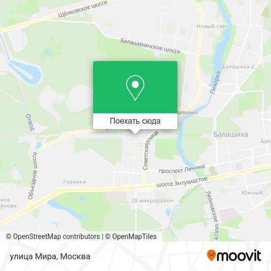 Карта улица Мира