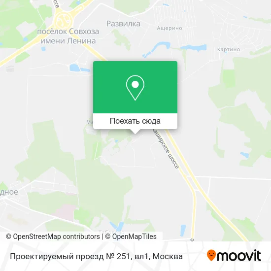 Карта Проектируемый проезд № 251, вл1