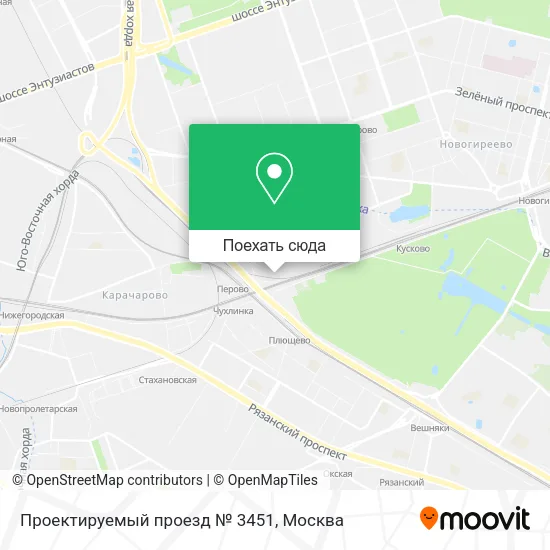 Карта Проектируемый проезд № 3451