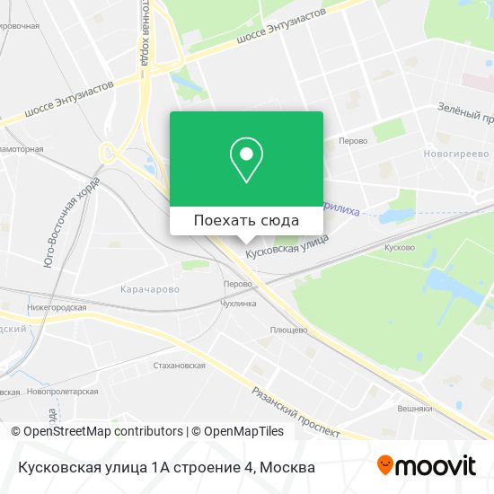 Карта Кусковская улица 1А строение 4