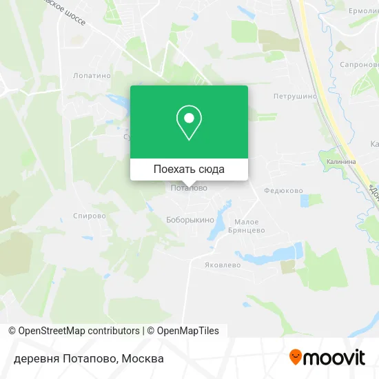 Карта деревня Потапово