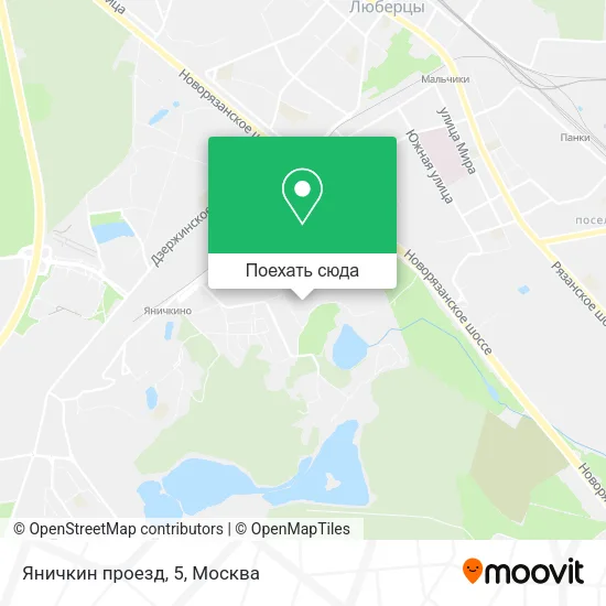 Карта Яничкин проезд, 5