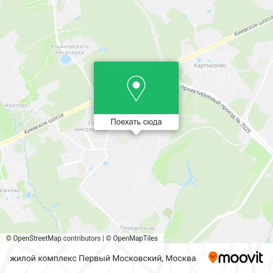 Карта жилой комплекс Первый Московский