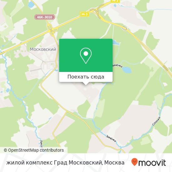 Карта жилой комплекс Град Московский