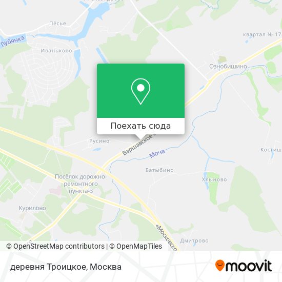 Карта деревня Троицкое
