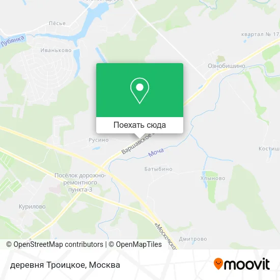 Карта деревня Троицкое