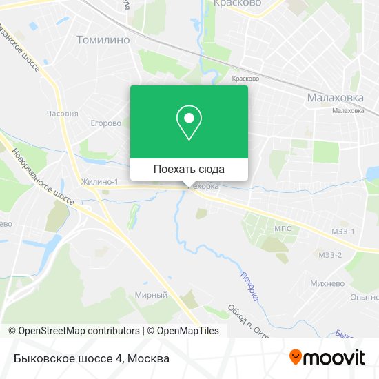 Карта Быковское шоссе 4