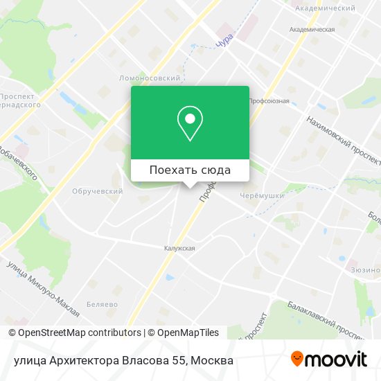 Карта улица Архитектора Власова 55